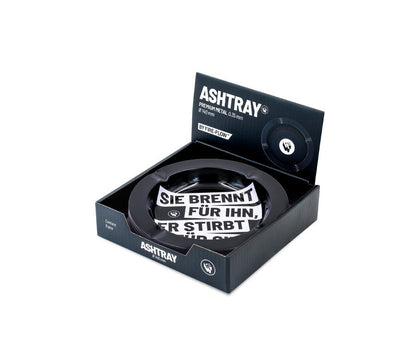 Display mit 6 FIRE-FLOW Metall-Aschenbechern Ø 135 mm