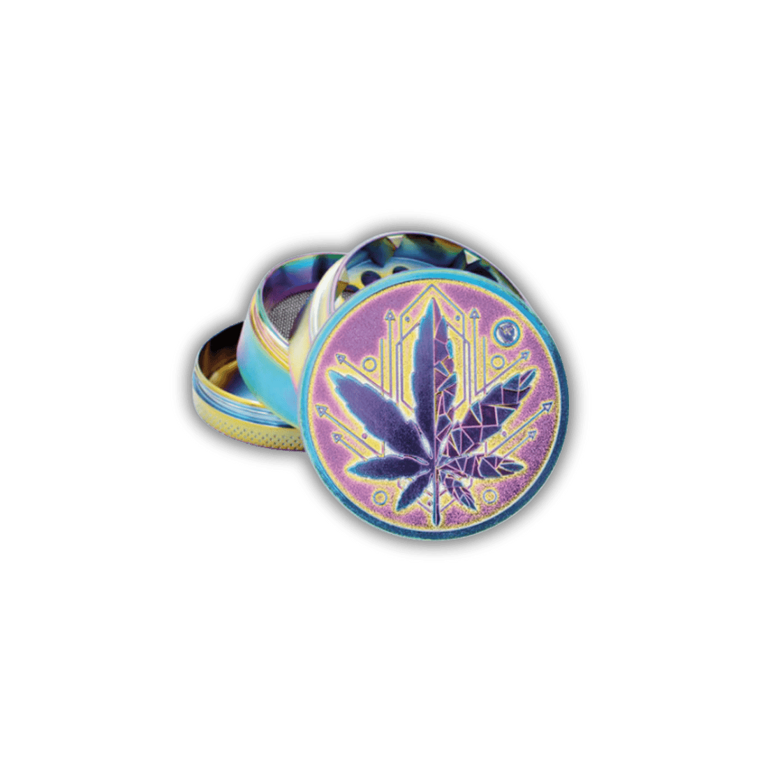 FIRE-FLOW Metall Grinder 50mm, 4-teilig, Icy Geometrical Leaf