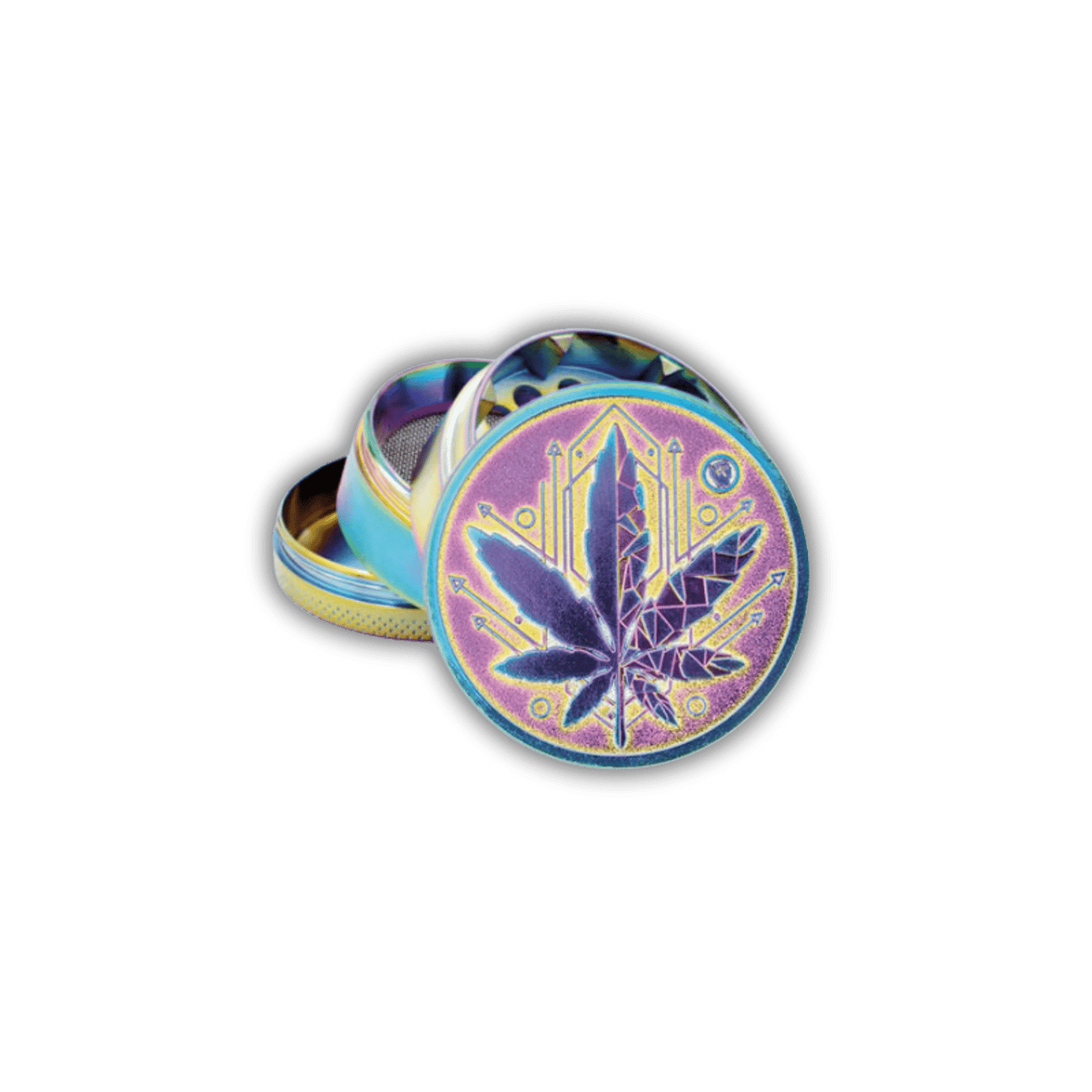 FIRE-FLOW Metall Grinder 50mm, 4-teilig, Icy Geometrical Leaf