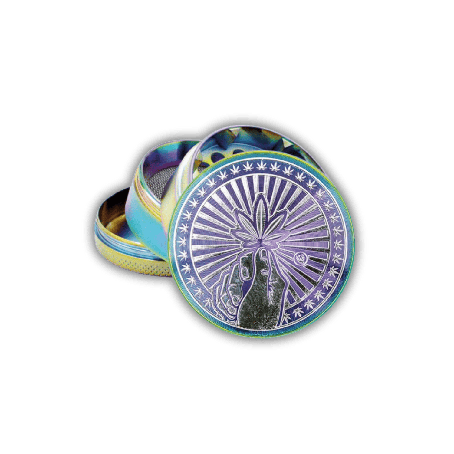 FIRE-FLOW Metall Grinder 50mm, 4-teilig, Icy Hope Design