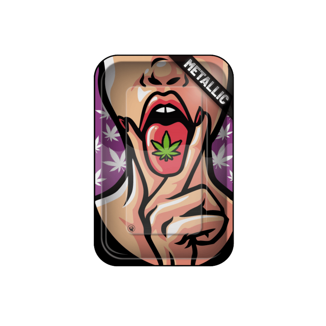 Fire-Flow Rolling Tray 420 Girl 1/4, Metall 27,5×17,5 cm