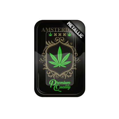 Fire-Flow Rolling Tray Adam Leaf Gold, 27,5 × 17,5 cm