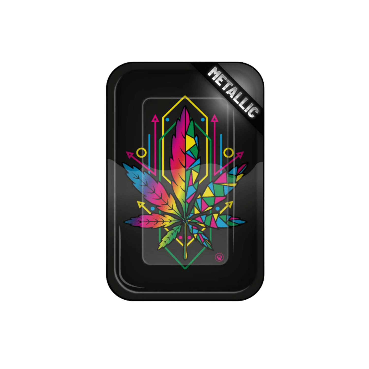 Fire-Flow Rolling Tray Geometrical Leaves, Metall 27,5×17,5 cm