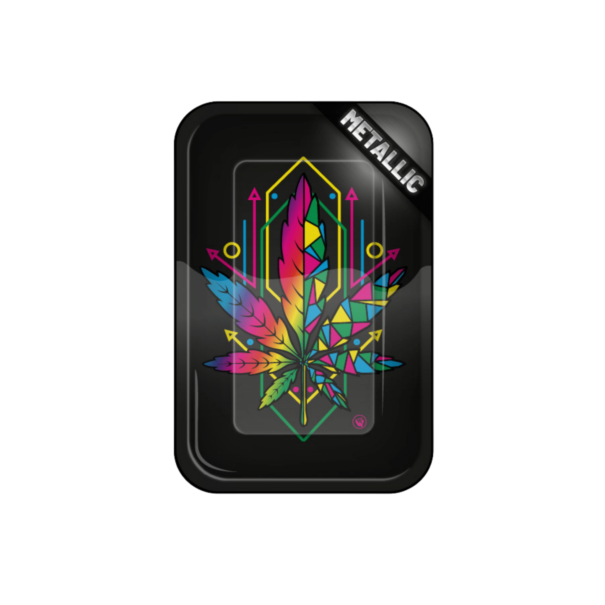 Fire-Flow Rolling Tray Geometrical Leaves, Metall 27,5×17,5 cm