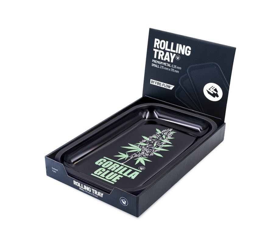Fire-Flow Rolling Tray Gorilla Glue Display mit 6 Stück