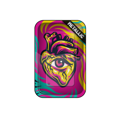 Fire-Flow Rolling Tray Hearts 3/4, Metall 27,5×17,5 cm