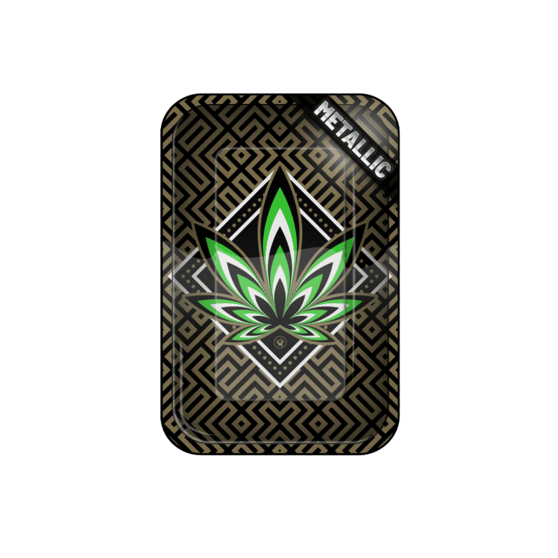 Fire-Flow Rolling Tray Leaves 34 4/4, Metall 27,5×17,5 cm