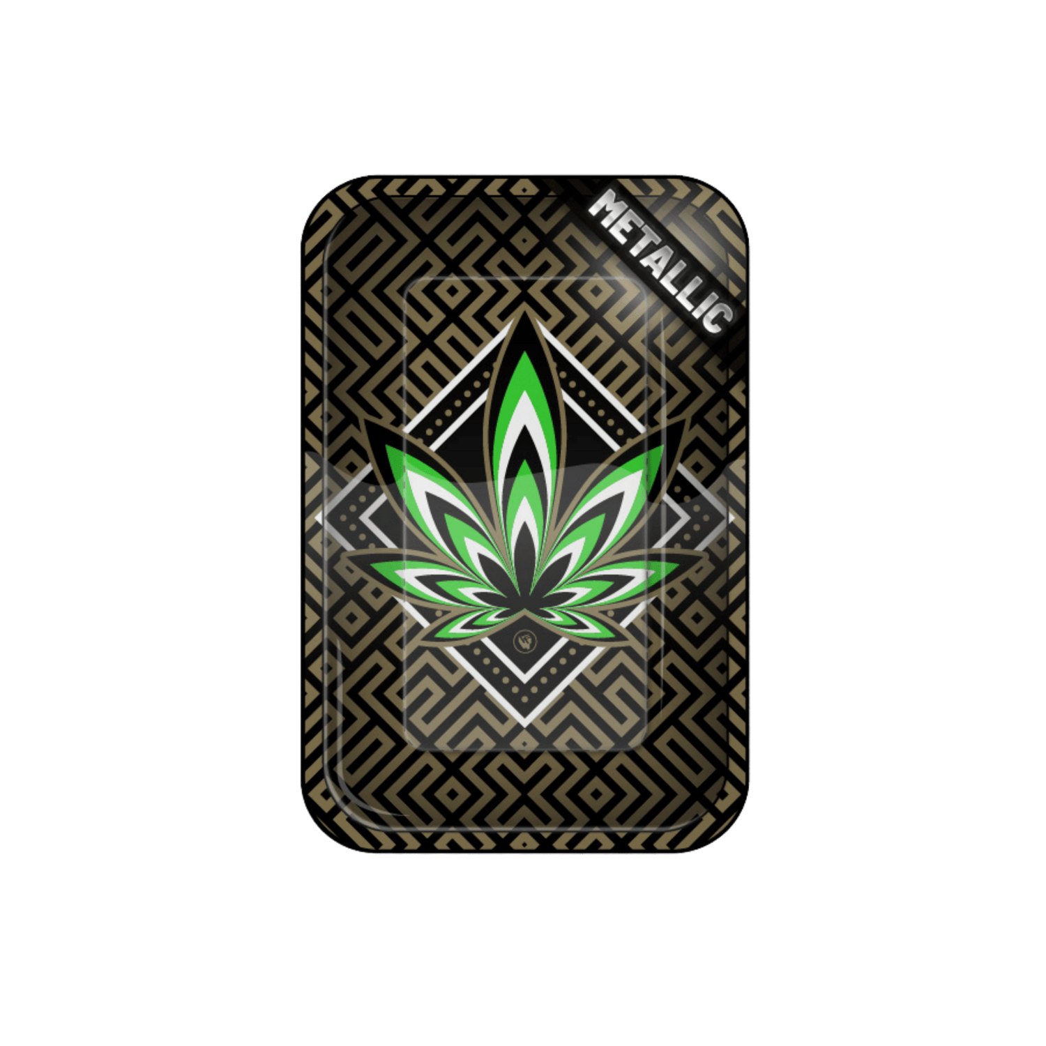 Fire-Flow Rolling Tray Leaves 34 4/4, Metall 27,5×17,5 cm