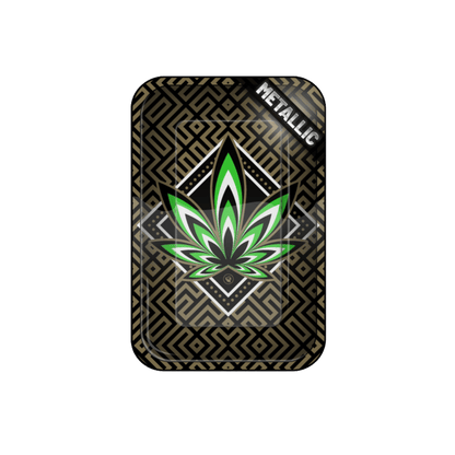 Fire-Flow Rolling Tray Leaves 34 4/4, Metall 27,5×17,5 cm