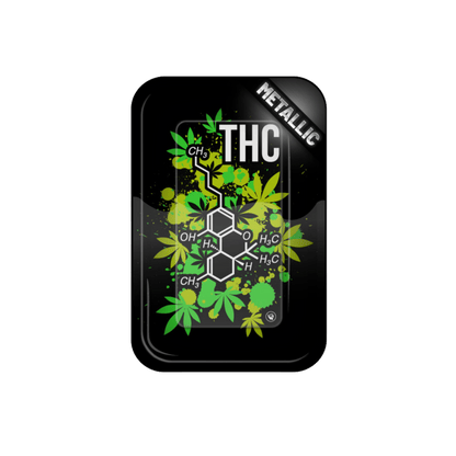 Fire-Flow Rolling Tray THC Molecule 27,5×17,5 cm