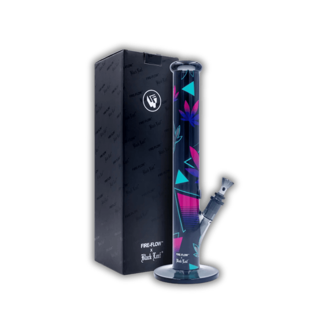 FIRE - FLOW x Black Leaf - Glas Bong - Leaves 37 - 2 - 51mm - 40cm kaufen bei rauchwerk.ch