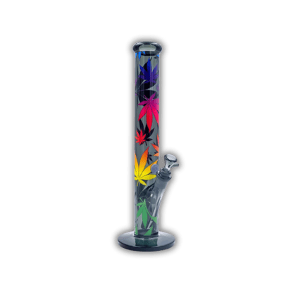 FIRE - FLOW x Black Leaf - Glas Bong - Leaves Gradient - 51mm - 40cm kaufen bei rauchwerk.ch