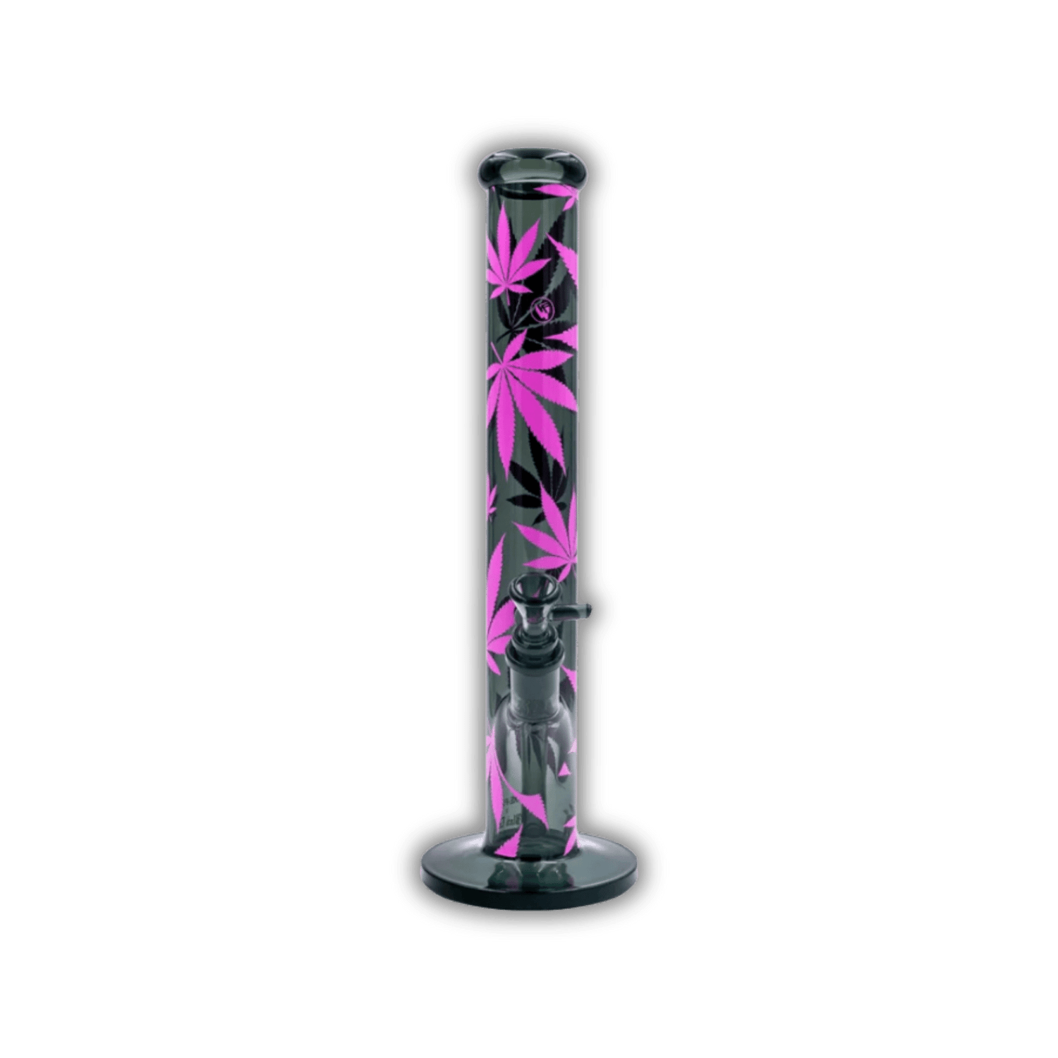 FIRE - FLOW x Black Leaf - Glas Bong - Leaves Pink - 51mm - 40cm kaufen bei rauchwerk.ch
