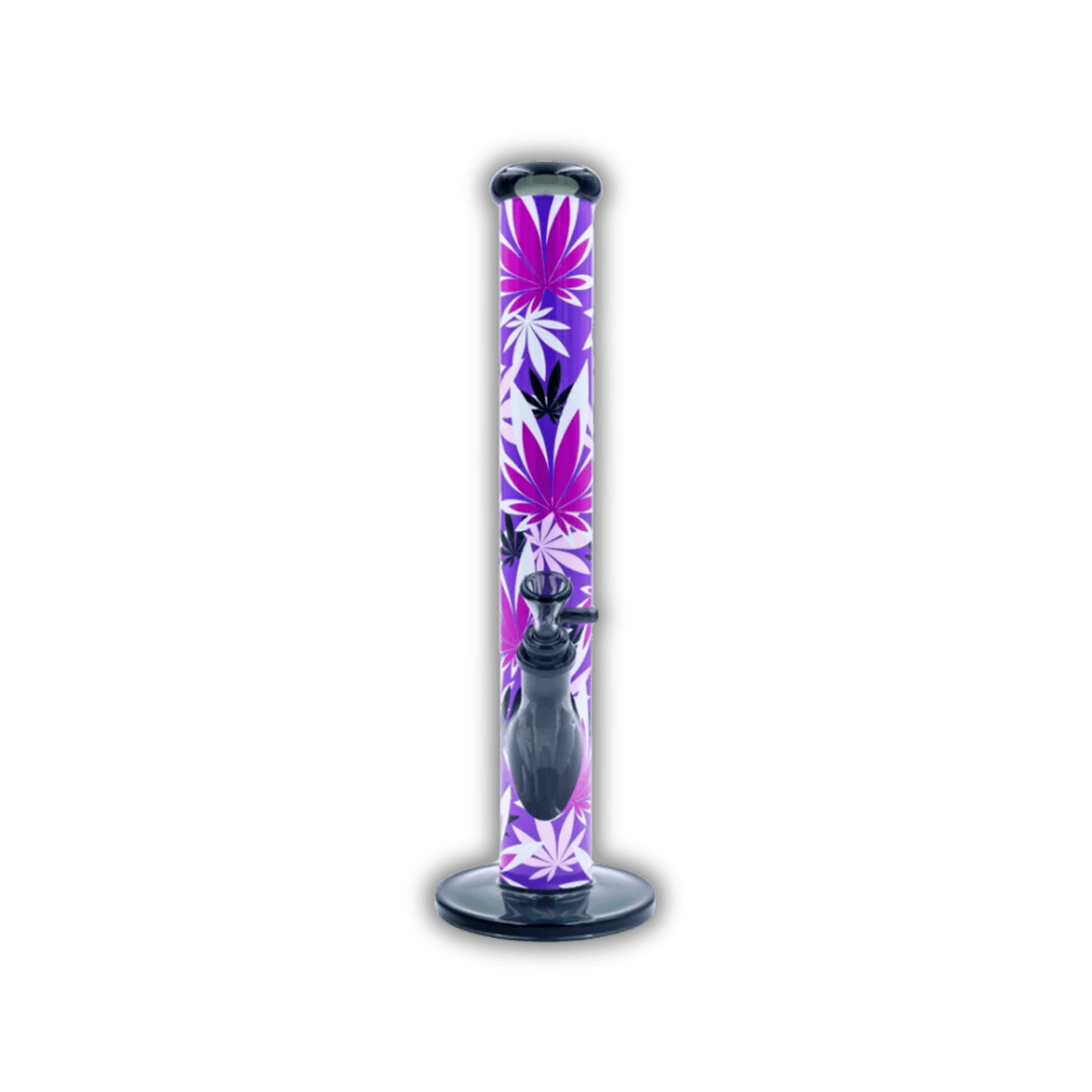 FIRE - FLOW x Black Leaf - Glas Bong - Pink Leaves - 51mm - 40cm kaufen bei rauchwerk.ch