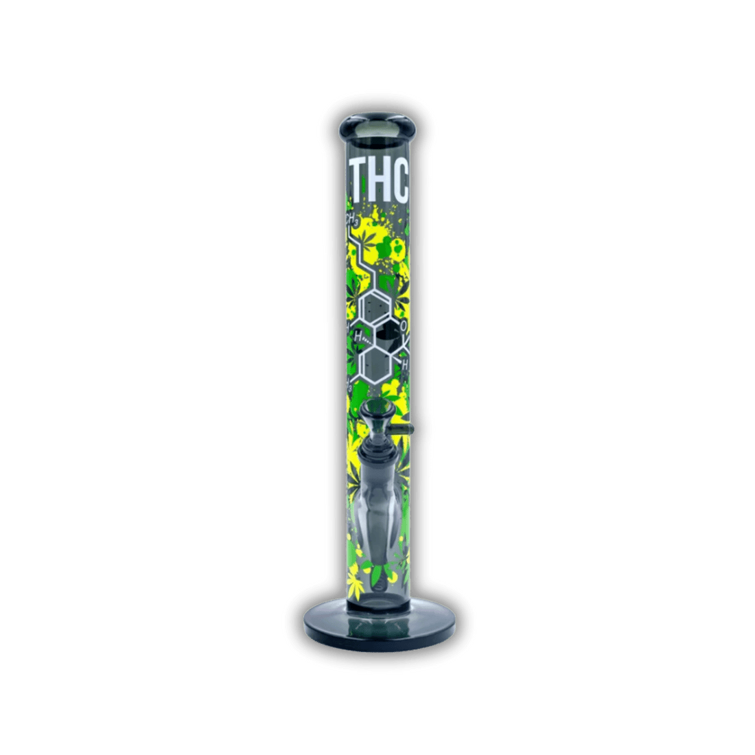 FIRE - FLOW x Black Leaf - Glas Bong - THC Molecule - 51mm - 40cm kaufen bei rauchwerk.ch