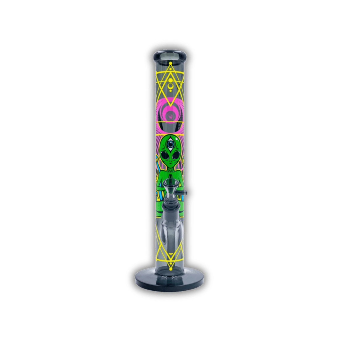FIRE - FLOW x Black Leaf - Glas Bong - Trippy Alien - 51mm - 40cm kaufen bei rauchwerk.ch