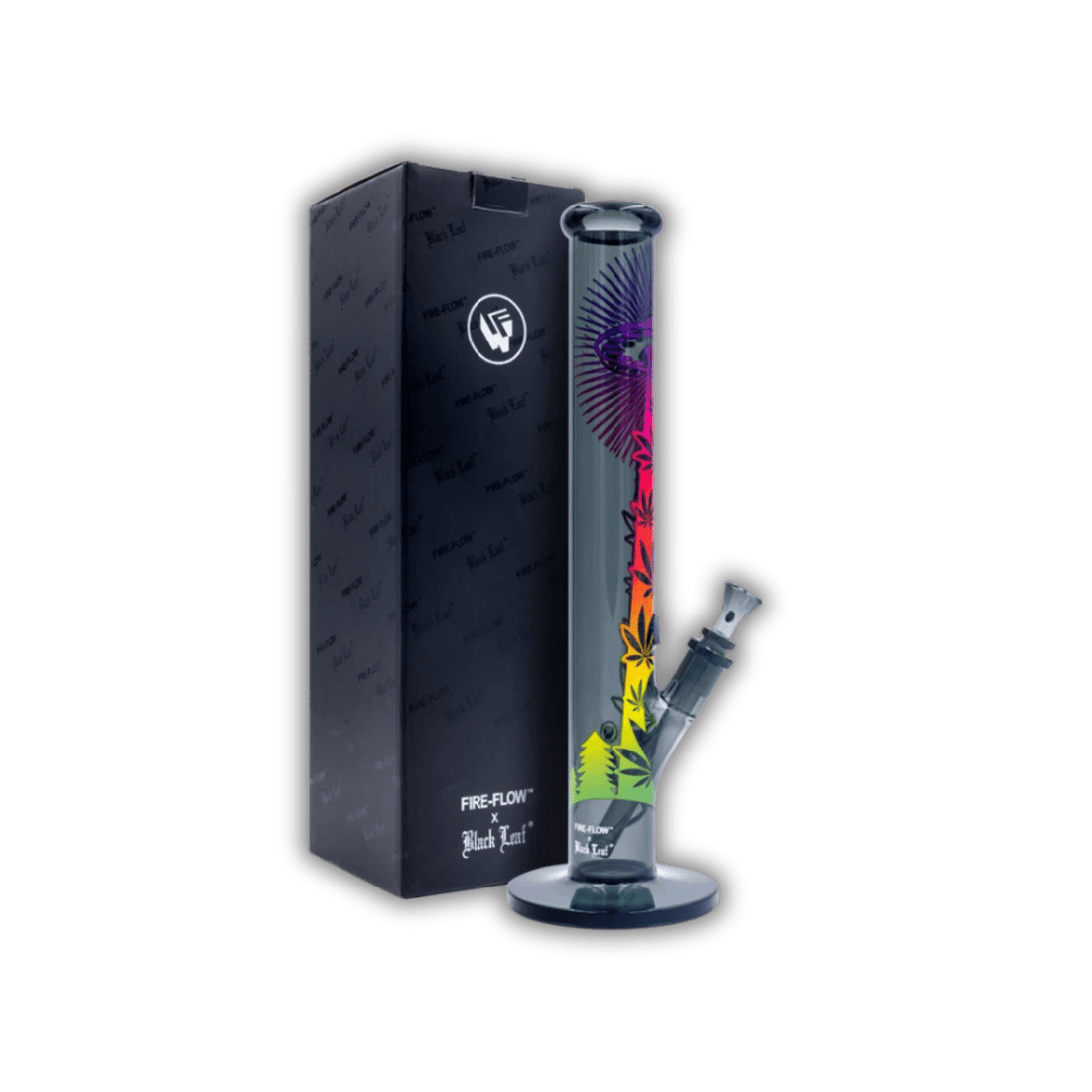 FIRE - FLOW x Black Leaf - Glas Bong - Ufo Gradient - 51mm - 40cm kaufen bei rauchwerk.ch