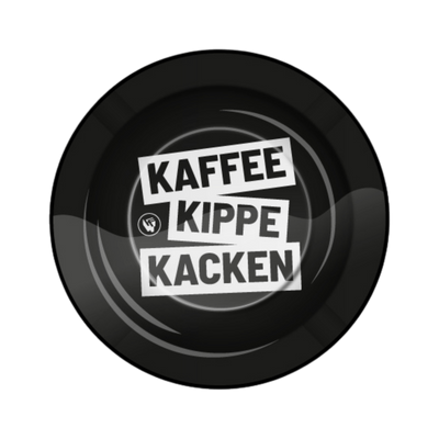 FIRE-FLOW Metall-Aschenbecher Ø 135 mm Kaffee Kippe Kacken