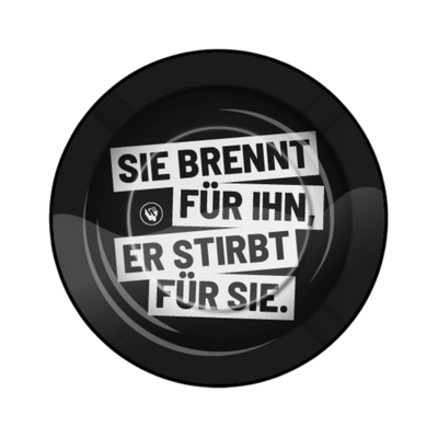 FIRE-FLOW Metall-Aschenbecher Ø 135 mm Sie brennt für ihn