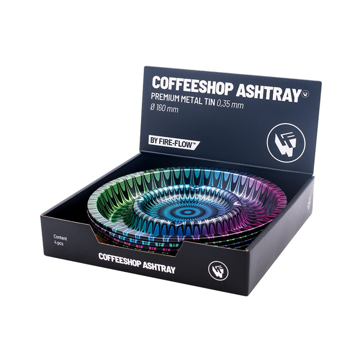 Rückseite Metal Coffeeshop Metall-Aschenbecher Trippy #1 Ø 160 mm