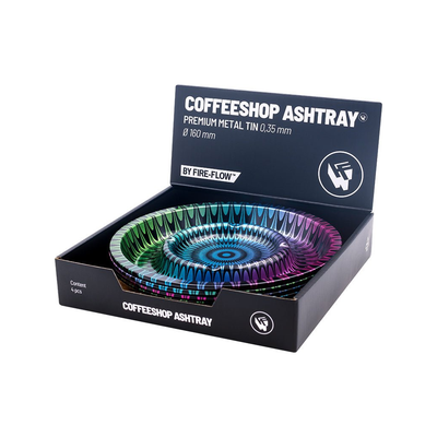 Rückseite Metal Coffeeshop Metall-Aschenbecher Trippy #1 Ø 160 mm
