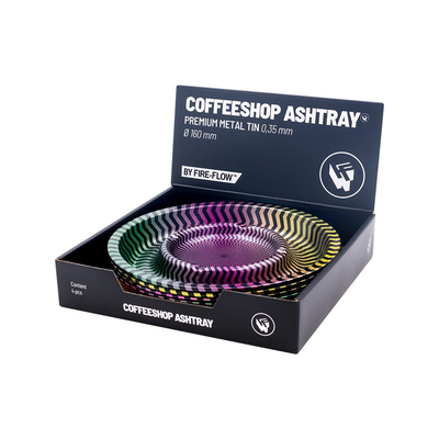 Display mit 4 FIRE-FLOW Coffeeshop Aschenbechern Trippy #2
