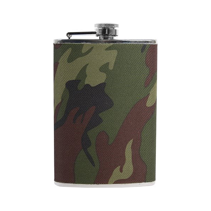 Flachmann im Camouflage-Design, 8 oz