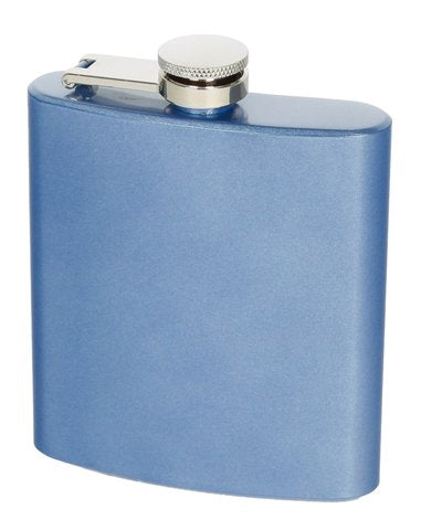 Flachmann Glossy in Blau, 6 oz