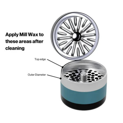 Flower Mill Mill Wax Detailansicht, Pflegewachs für FlowerMill