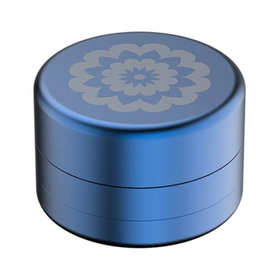FlowerMill Grinder 51mm Blau geschlossene Ansicht mit Deckel
