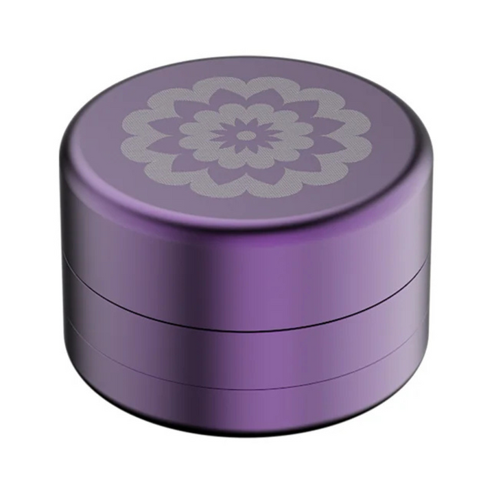 FlowerMill Grinder 51mm Purple geschlossene Ansicht mit Deckel