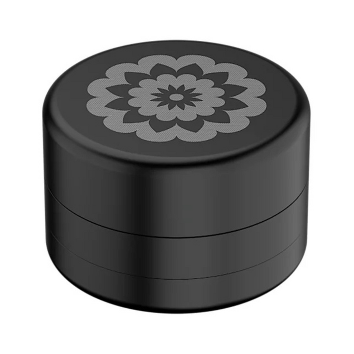 FlowerMill Grinder 51mm Schwarz geschlossene Ansicht mit Deckel