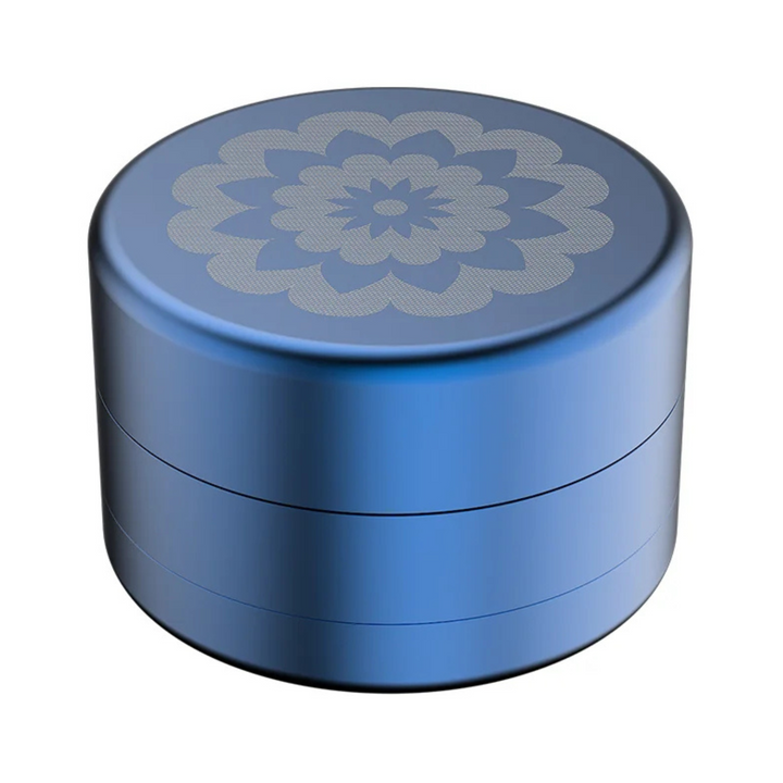 FlowerMill Grinder 64mm Blau geschlossene Ansicht mit Deckel