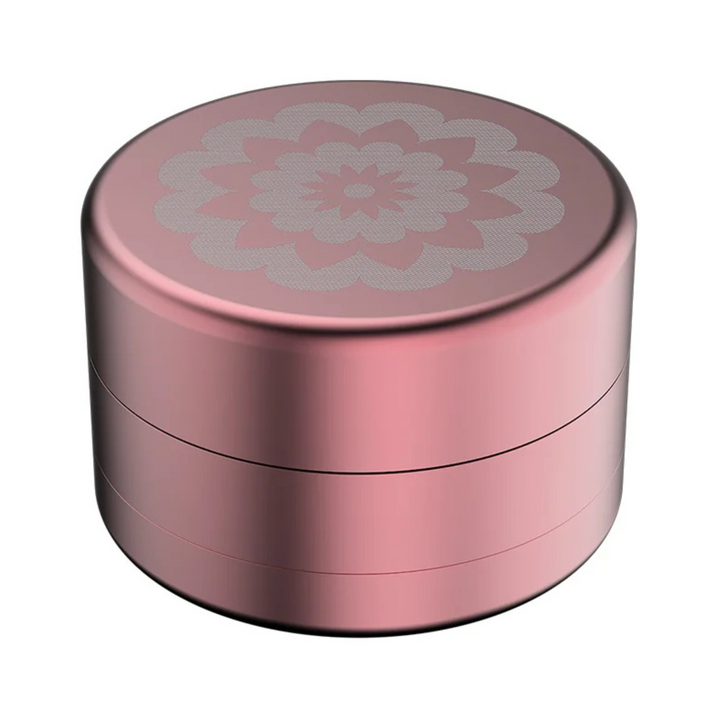 FlowerMill Grinder 64mm Pink geschlossene Ansicht mit Deckel