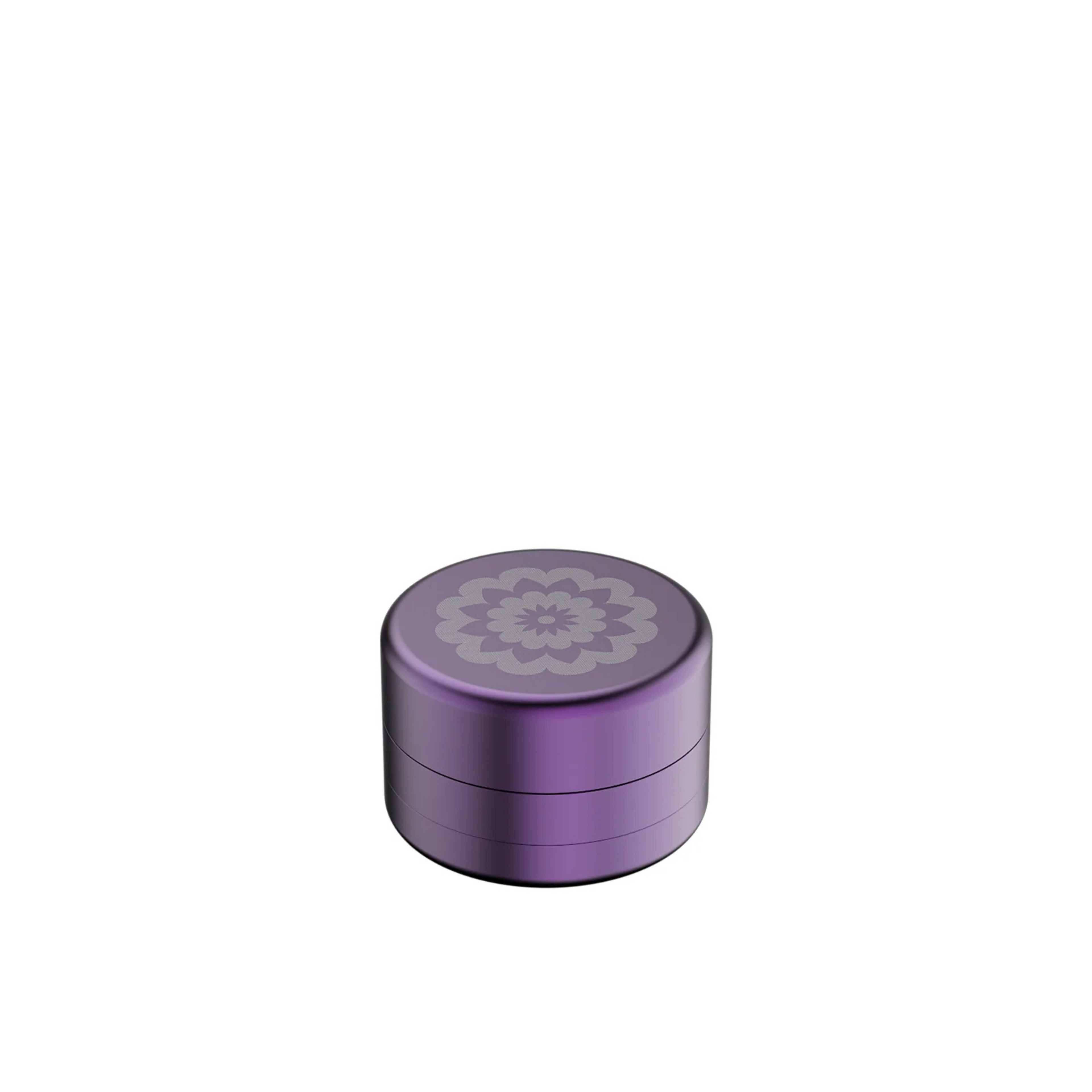 FlowerMill Grinder 51mm Purple geschlossene Ansicht mit Deckel