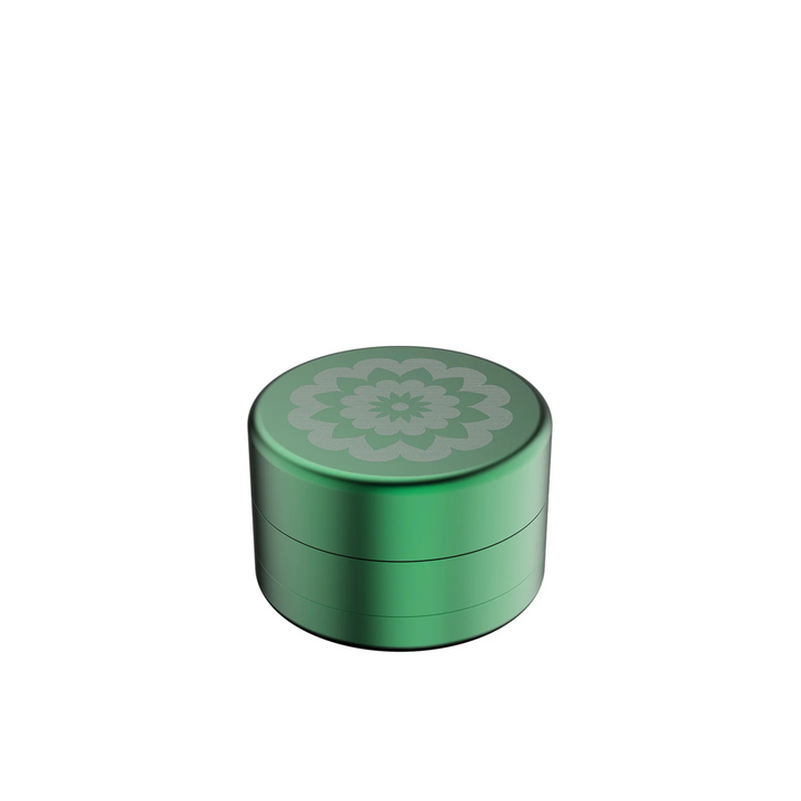 FlowerMill Grinder 64mm Grün geschlossene Ansicht mit Deckel