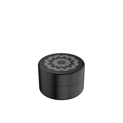 FlowerMill Grinder 64mm Schwarz geschlossene Ansicht mit Deckel