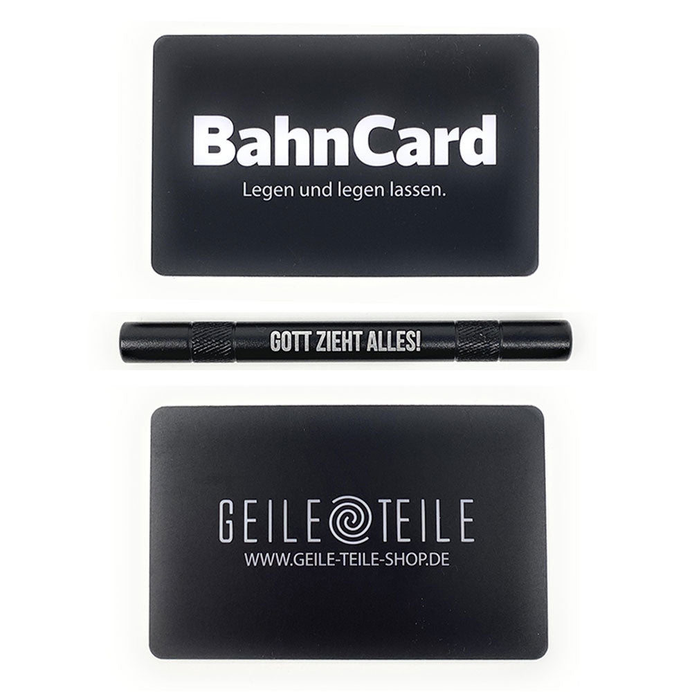 Geile Teile Ziehrohr aus Aluminium „Gott zieht alles“ 95mm