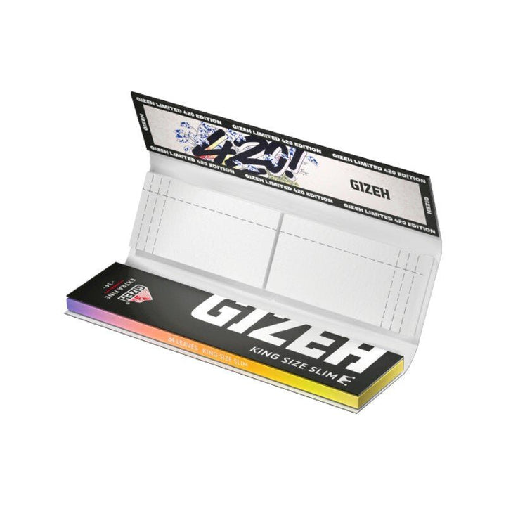 GIZEH 420 Sneaker Edition King Size Slim + Tips Heft schräg geöffnet
