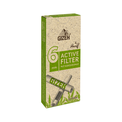Detailansicht GIZEH 6 mm Hanf & Gras Aktivkohlefilter Slim