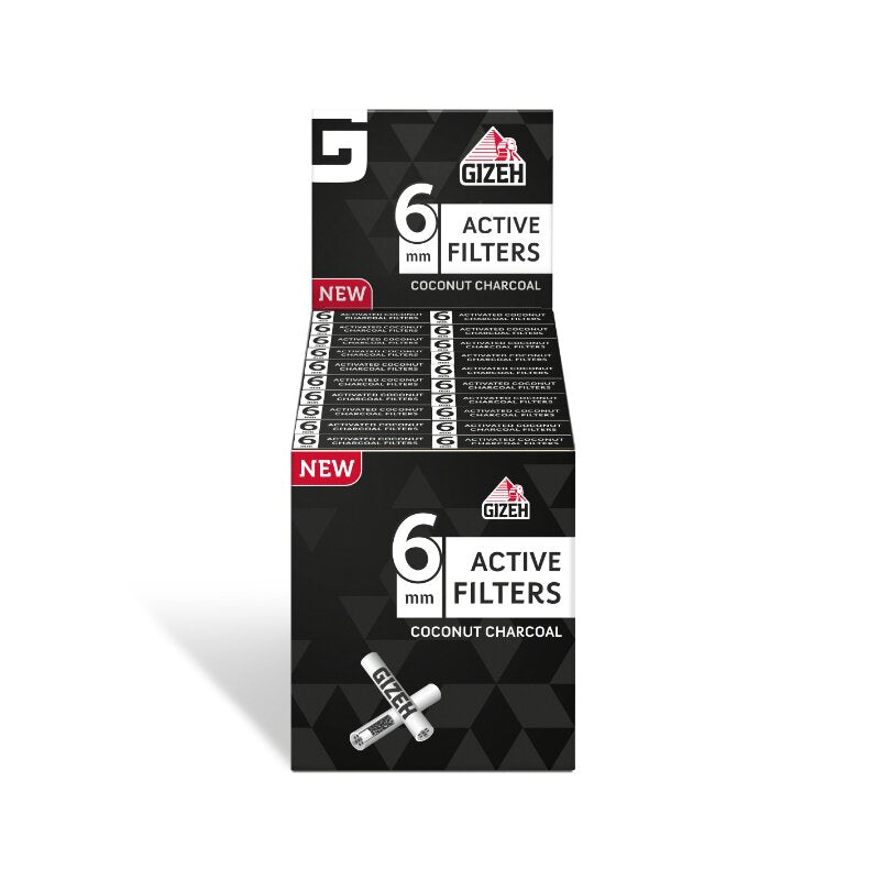 GIZEH - Active Filter 6mm - Black - 10 Stück kaufen bei rauchwerk.ch