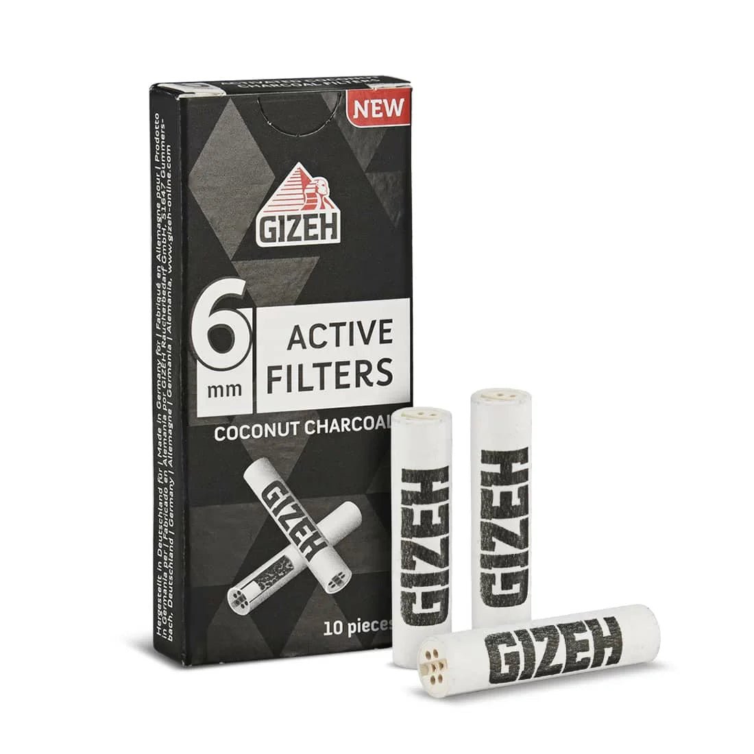 GIZEH - Active Filter 6mm - Black - 10 Stück kaufen bei rauchwerk.ch