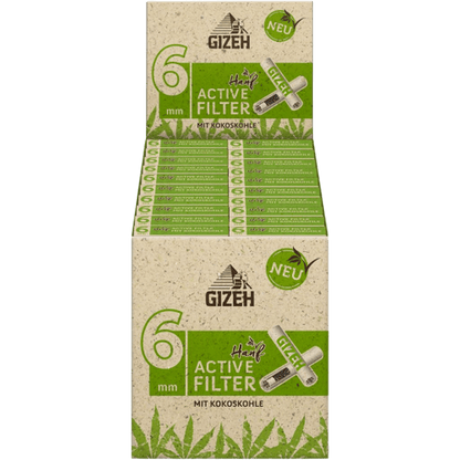 GIZEH - Active Filter 6mm - Hanf &amp; Gras - Box 10 Stück kaufen bei rauchwerk.ch
