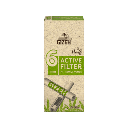GIZEH - Active Filter 6mm - Hanf &amp; Gras - Box 10 Stück kaufen bei rauchwerk.ch