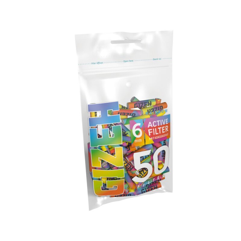 GIZEH - Active Filter 6mm - Rainbow - Bag 50 Stück kaufen bei rauchwerk.ch