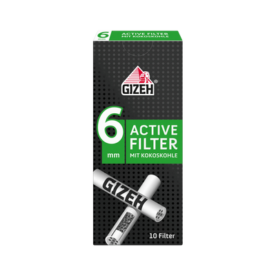 GIZEH Black Active Aktivkohlefilter 6 mm 10 Stück