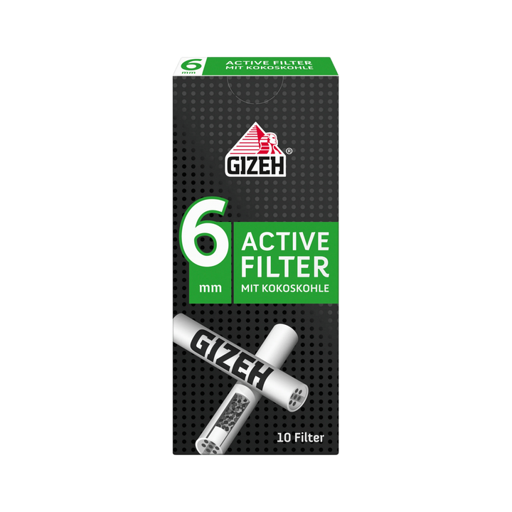 GIZEH Black Active Aktivkohlefilter 6 mm 10 Stück
