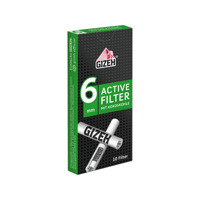 GIZEH Black Active Aktivkohlefilter 6 mm schräge Ansicht