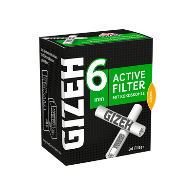 Detailansicht GIZEH Black Active Filter 6 mm mit Keramikkappen