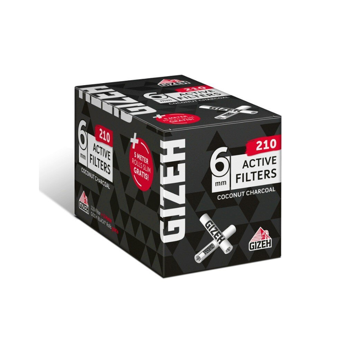 Detailansicht GIZEH 6 mm Aktivkohlefilter mit Keramikkappen